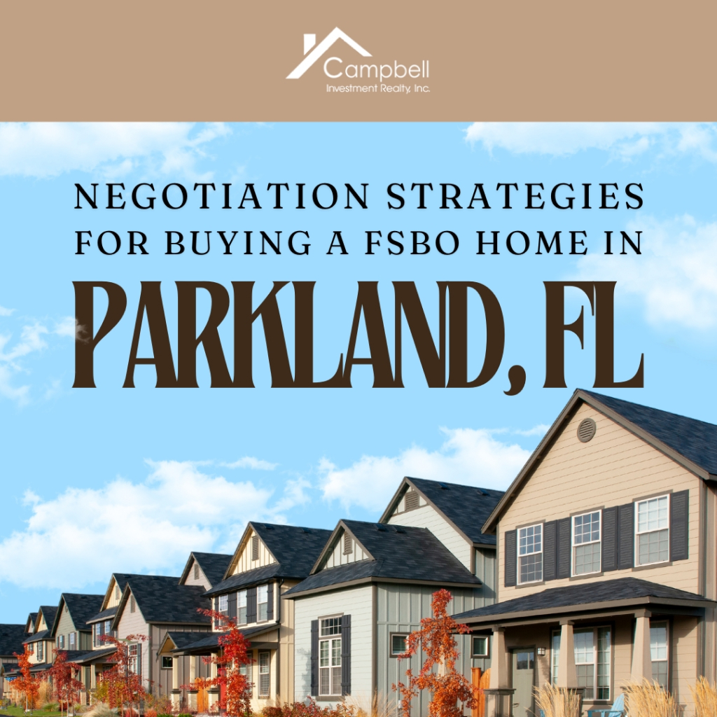 negotiation strategies for buying parkland homes for sale by owner fl